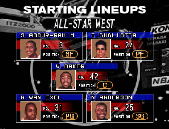 NBA In the Zone 2000 Title Screen